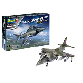 Revell 1:32 Hawker Harrier GR.1 - 50 YEARS - z farbami