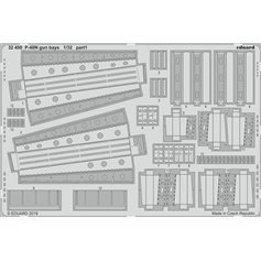 Eduard 1:32 Gun bays for Curtiss P-40N - Trumpeter 