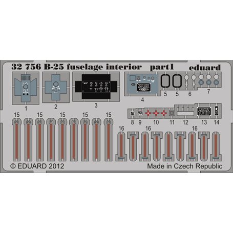 Eduard B-25 fuselage interior 1/32 dla HKM