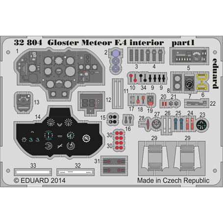 Eduard Gloster Meteor F.4 interior S.A. 1/32 dla HKM