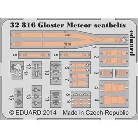 Eduard Gloster Meteor seatbelts 1/32 dla HKM