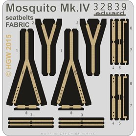 Eduard Mosquito Mk.IV seatbelts FABRIC 1/32 dla HKM