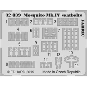 Eduard Mosquito Mk.IV seatbelts FABRIC 1/32 dla HKM
