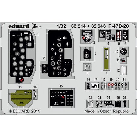 Eduard P-47D-20 interior 1/32 dla TRUMPETER