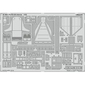 Eduard P-47D-20 interior 1/32 dla TRUMPETER