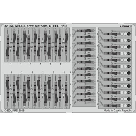 Eduard MH-60L crew seatbelts STEEL 1/35 dla KITTY HAWK