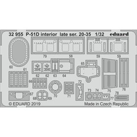 Eduard P-51D interior late ser. 20-35 1/32 dla TAMIYA