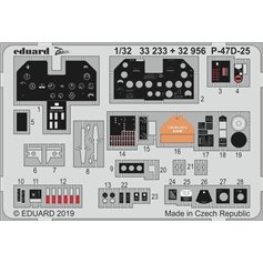 Eduard 1:32 Elementy wnętrza do Republic P-47 D-25 dla Hasegawa - ZOOM