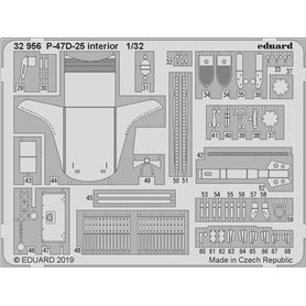 Eduard P-47D-25 interior 1/32 dla HASEGAWA