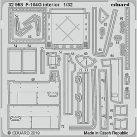 Eduard F-104G interior 1/32 dla ITALERI