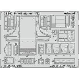 Eduard P-40N interior 1/32 dla TRUMPETER