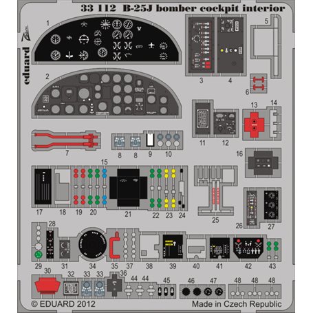 Eduard B-25J bomber cockpit interior 1/32 S.A. dla HKM