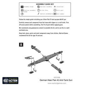 Bolt Action German Heer Pak 43 anti-tank gun