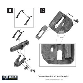 Bolt Action German Heer Pak 43 anti-tank gun