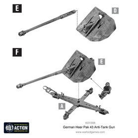 Bolt Action German Heer Pak 43 anti-tank gun