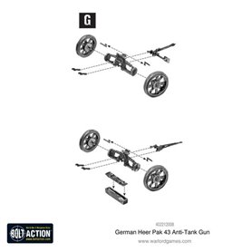 Bolt Action German Heer Pak 43 anti-tank gun