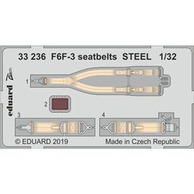 Eduard F6F-3 seatbelts STEEL 1/32 dla TRUMPETER