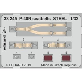 Eduard P-40N seatbelts STEEL 1/32 dla TRUMPETER