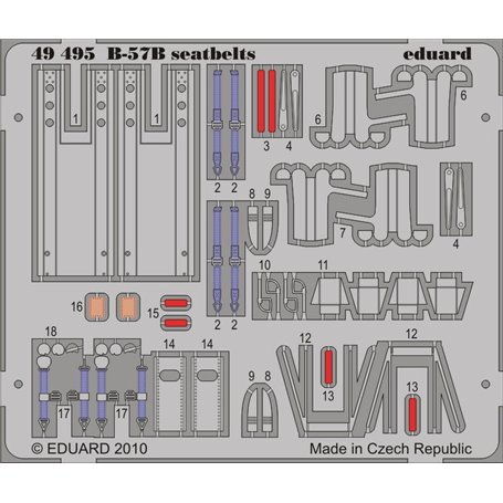 Eduard B-57B seatbelts 1/48 dla AIRFIX