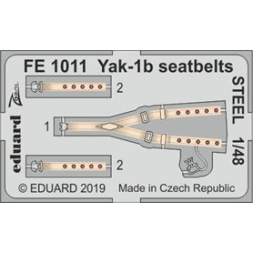 Eduard Yak-1b seatbelts STEEL 1/48 dla ZVEZDA