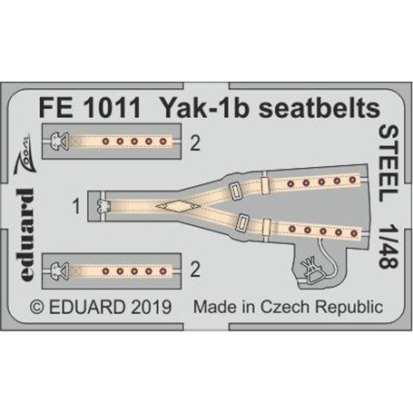 Eduard Yak-1b seatbelts STEEL 1/48 dla ZVEZDA