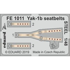 Eduard ZOOM 1:48 Seatbelts STEEL for Yakovlev Yak-1b - Zvezda