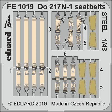 Eduard Do 217N-1 seatbelts STEEL 1/48 dla ICM