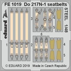 Eduard ZOOM 1:48 Seatbelts STEEL for Dornier Do-217 N-1 - ICM