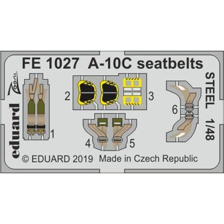 Eduard A-10C seatbelts STEEL 1/48 dla ITALERI