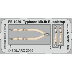Eduard Typhoon Mk.Ib Bubbletop seatbelts STEEL 1/48 dla HASEGAWA / ITALERI