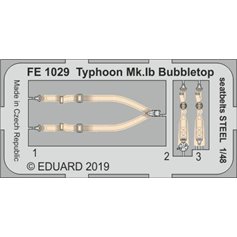 Eduard 1:48 Pasy bezpieczeństwa STEEL do Hawker Typhoon Mk.Ib BUBBLETOP dla Hasegawa / Italeri