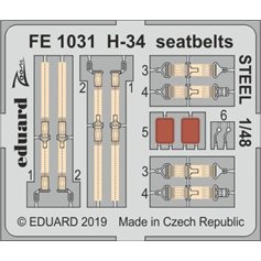 Eduard ZOOM 1:38 Seatbelts STEEL for H-34 - Gallery Models