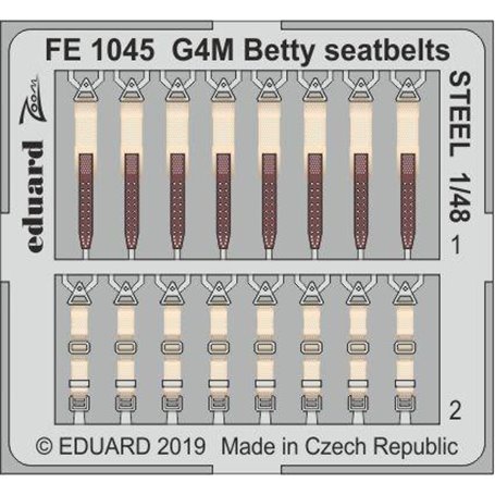 Eduard G4M Betty seatbelts STEEL 1/48 dla TAMIYA