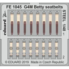 Eduard ZOOM 1:48 Seatbelts STEEL for Mitsubishi G4M Betty - Tamiya