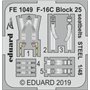 Eduard F-16C Block 25 seatbelts STEEL 1/48 dla TAMIYA