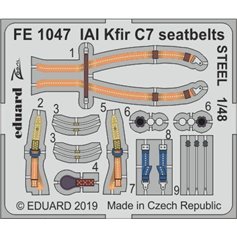 Eduard ZOOM 1:48 Seatbelts STEEL for IAI Kfir C7 - AMK