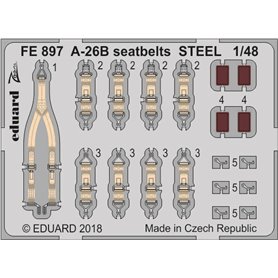 Eduard A-26B seatbelts STEEL 1/48 dla REVELL