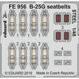 Eduard B-25G seatbelts STEEL 1/48 dla ITALERI