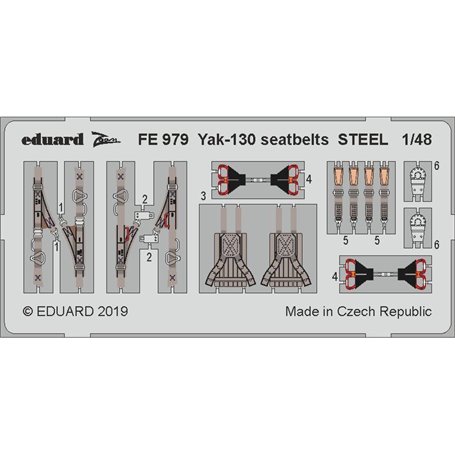 Eduard Yak-130 seatbelts STEEL 1/48 dla ZVEZDA