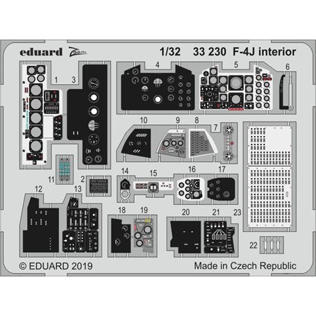 Eduard F-4J interior 1/32 dla TAMIYA