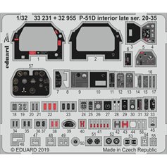 Eduard ZOOM 1:32 Interior elements for North American P-51D - LATE SERIES 20-35 - Tamiya 