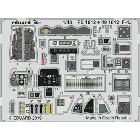 Eduard F-4J interior 1/48 dla ACADEMY