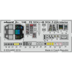 Eduard ZOOM 1:48 Interior elements for F-22A - Hasegawa