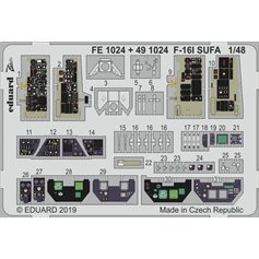 Eduard ZOOM 1:48 Interior elements for F-16I SUFA - Hasegawa