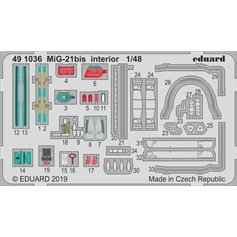 Eduard 1:48 Elementy wnętrza do MiG-21bis dla Eduard