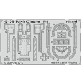 Eduard ZOOM 1:48 Elementy wnętrza do IAI Kfir C7 dla AMK