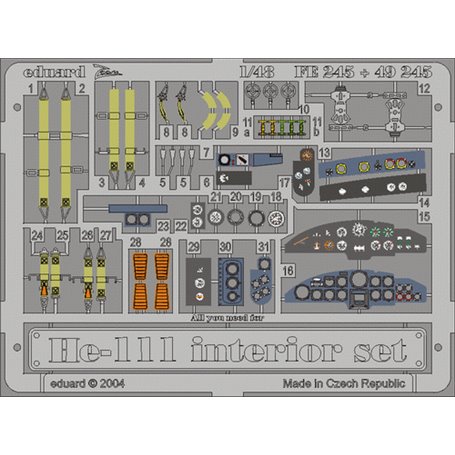 Eduard He 111 interior 1/48 dla REVELL/MONOGRAM