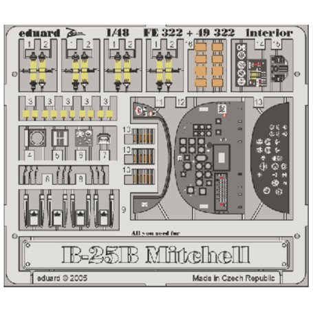 Eduard B-25B interior 1/48 dla ACCURATE MINIATURES