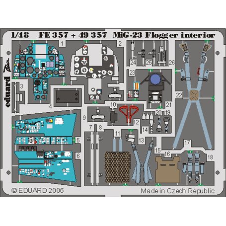 Eduard MiG-23 Flogger B interior 1/48 dla ITALERI