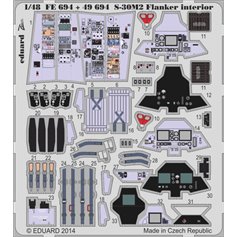 Eduard ZOOM 1:48 Elementy wnętrza do Sukhoi S-30M-2 Flanker dla Academy